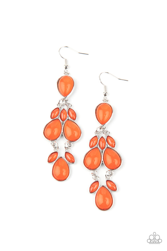 Paparazzi - Superstar Social - Orange Earrings