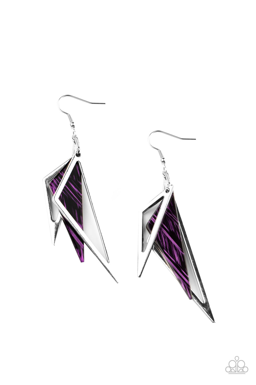Paparazzi - Evolutionary Edge - Purple Earrings