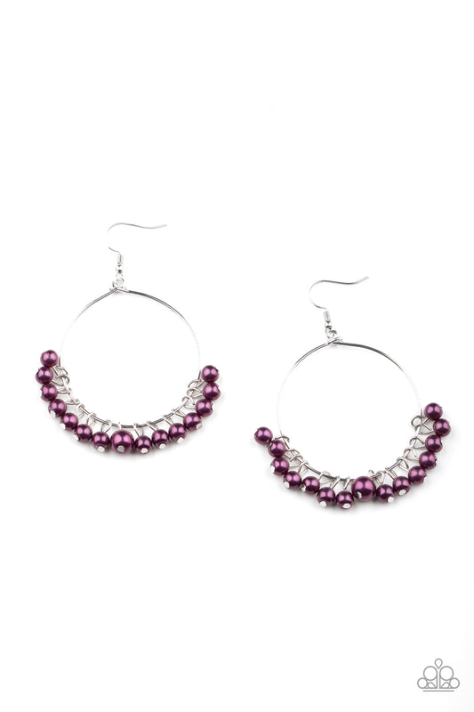 Paparazzi - Things Are Looking UPSCALE - Purple Earrings