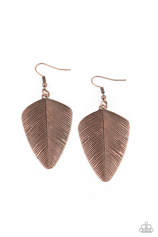Paparazzi - One Of The Flock - Copper Earrings