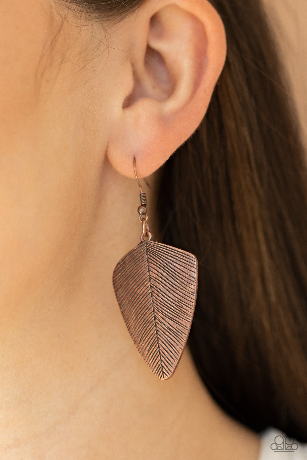 Paparazzi - One Of The Flock - Copper Earrings
