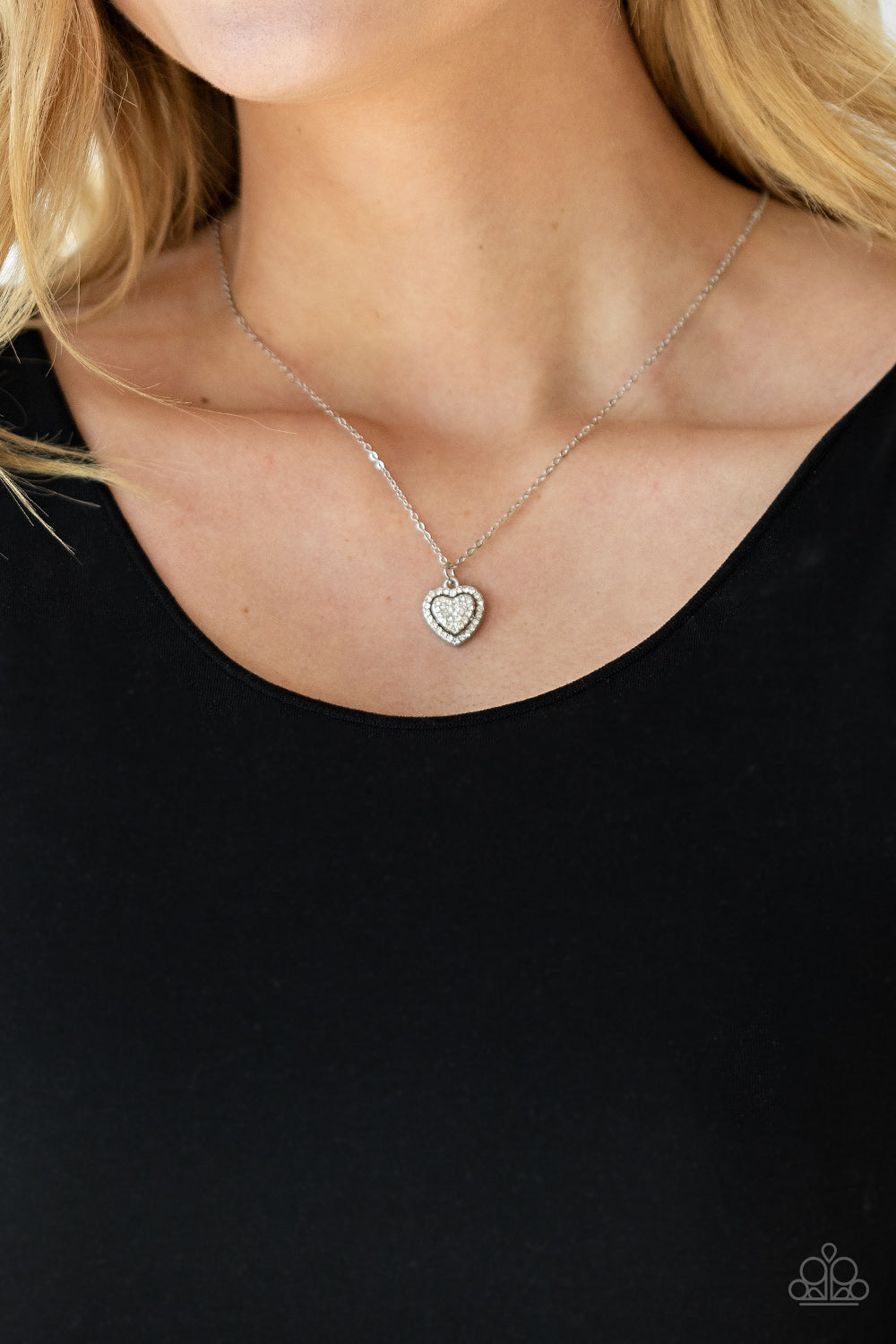Paparazzi - My Heart Goes Out To You - White Necklace