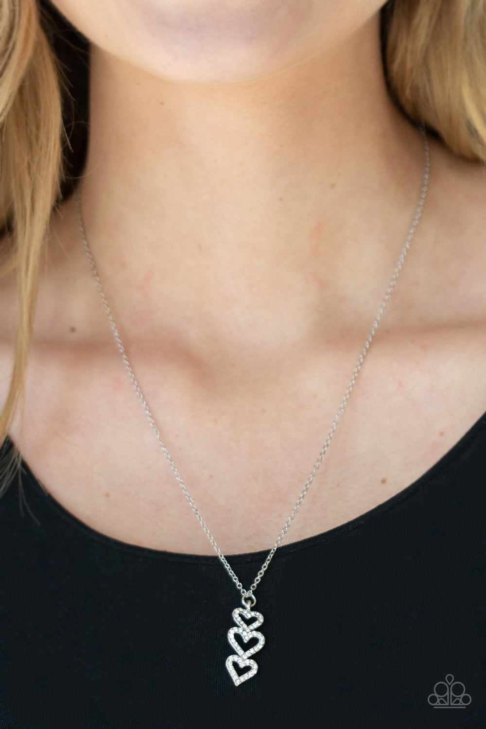 Paparazzi- With All Your HEARTS - White Necklace