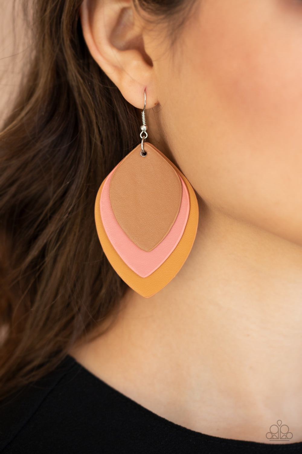 Paparazzi - Light as a LEATHER - Multi Earrings