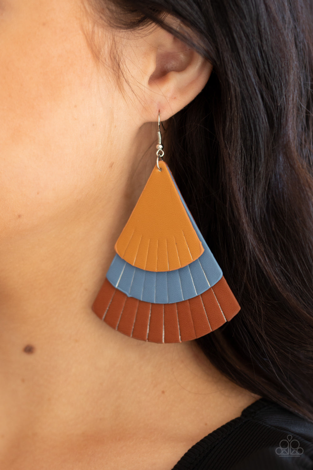 Paparazzi- Huge Fanatic - Multi Earrings