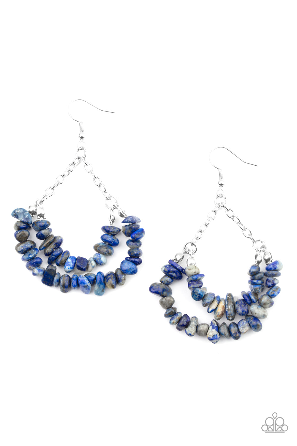 Paparazzi- Rainbow Rock Gardens - Blue Earrings