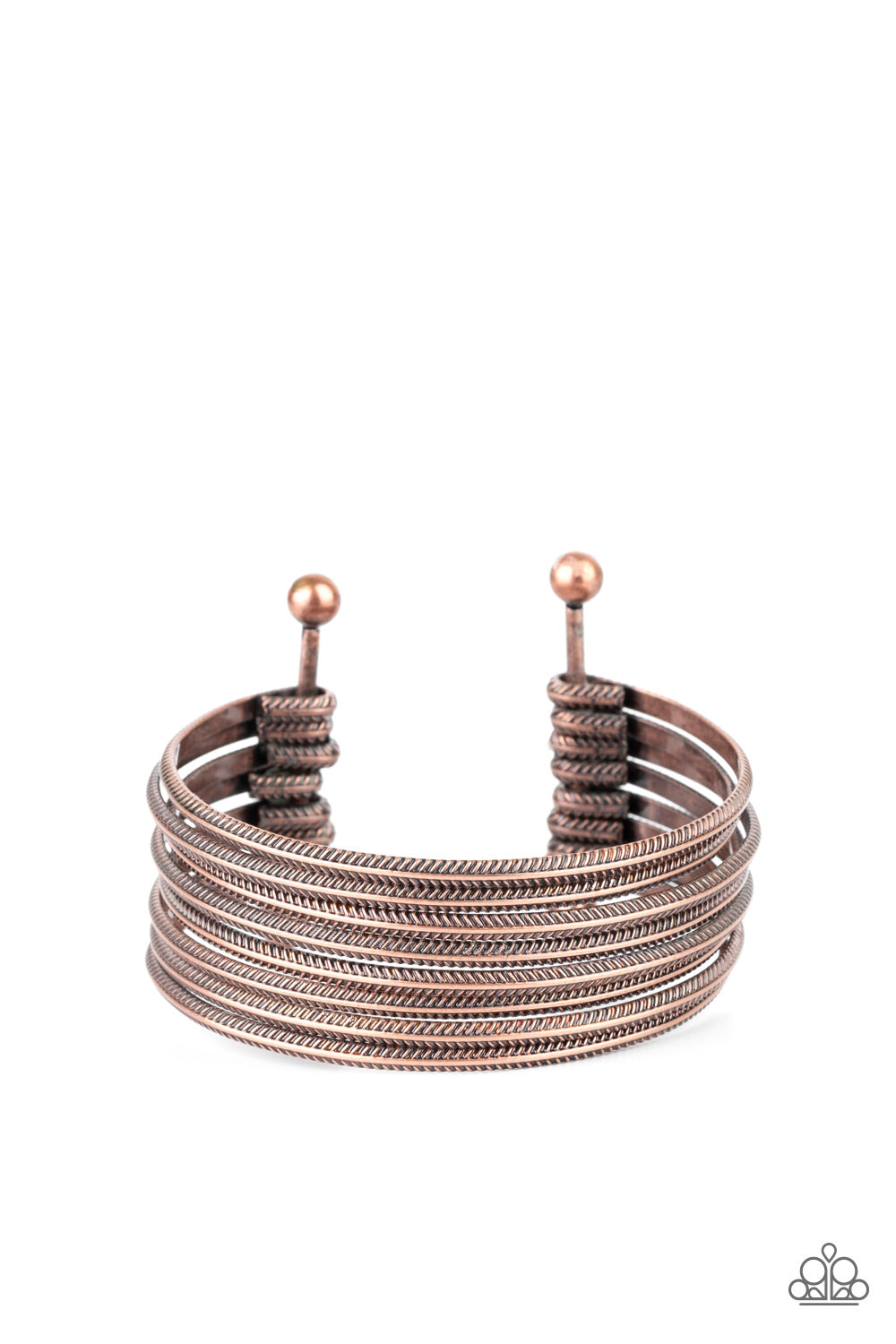 Paparazzi - Now Watch Me Stack - Copper Bracelet
