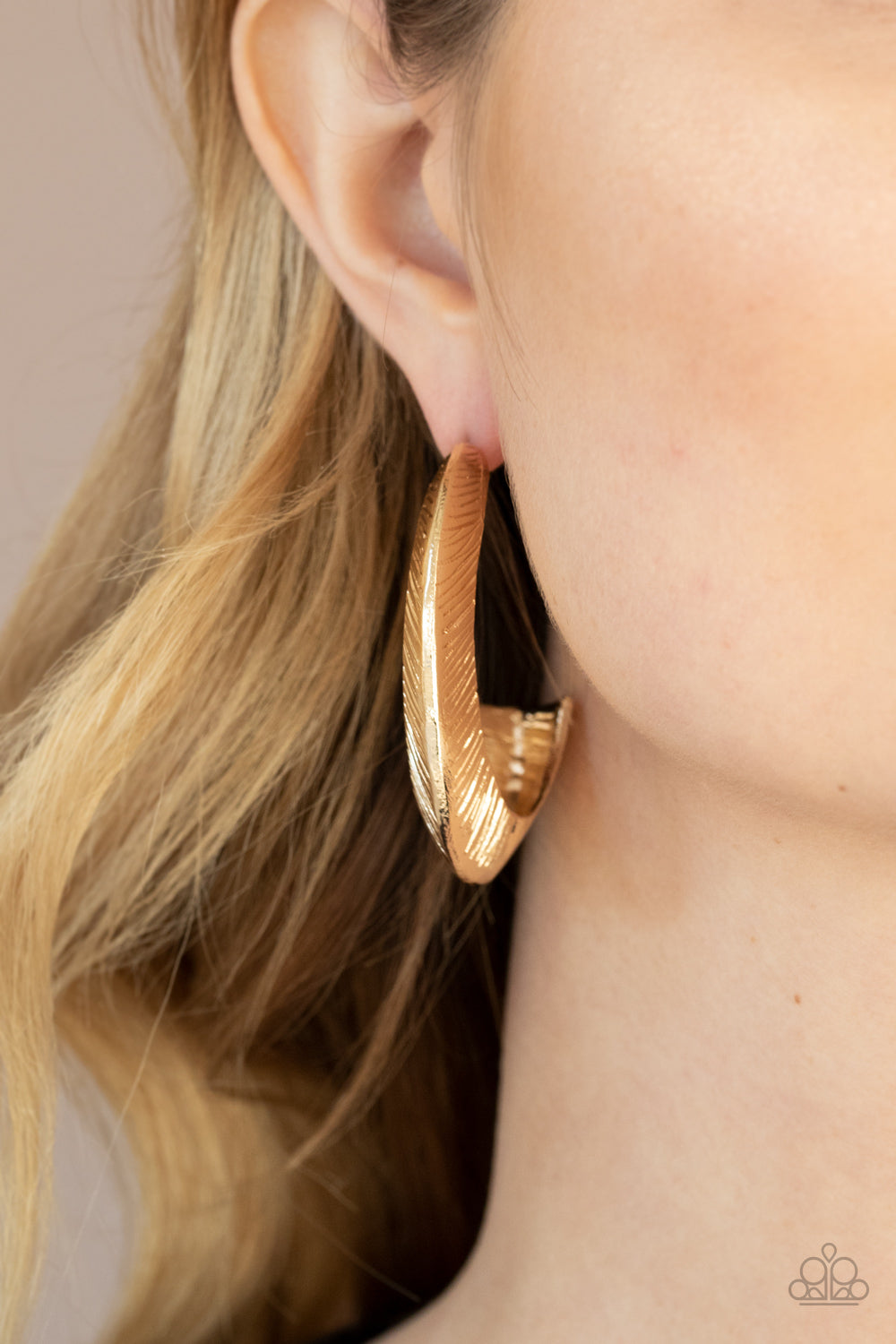 Paparazzi - I Double FLARE You - Gold Earrings