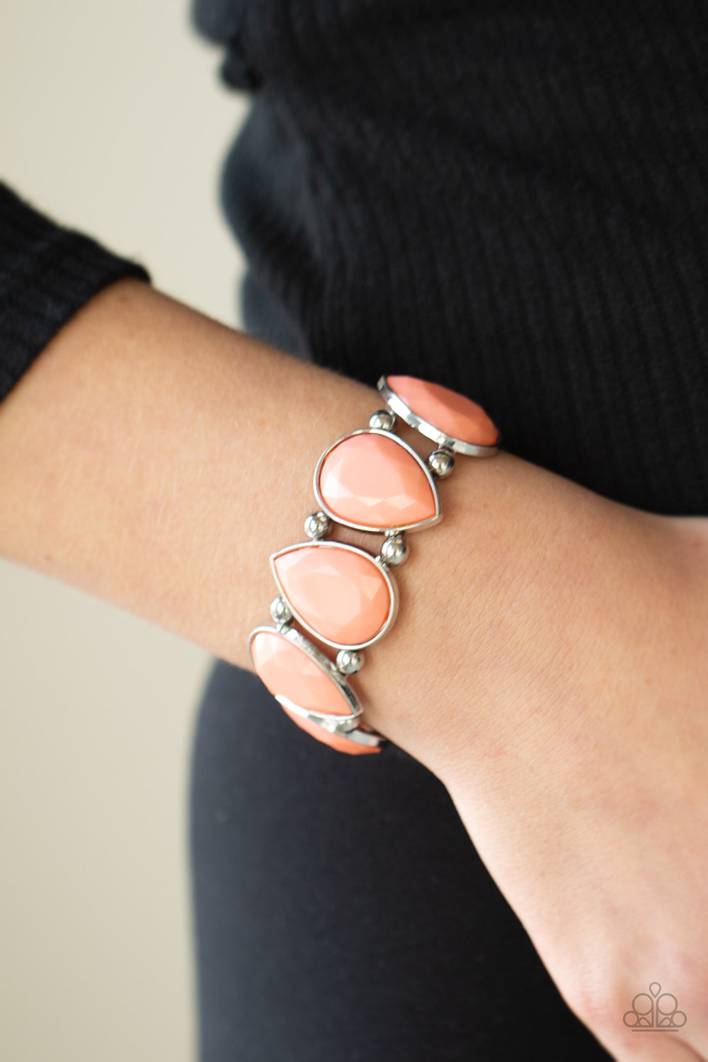 Paparazzi - Flamboyant Tease - Orange Bracelet