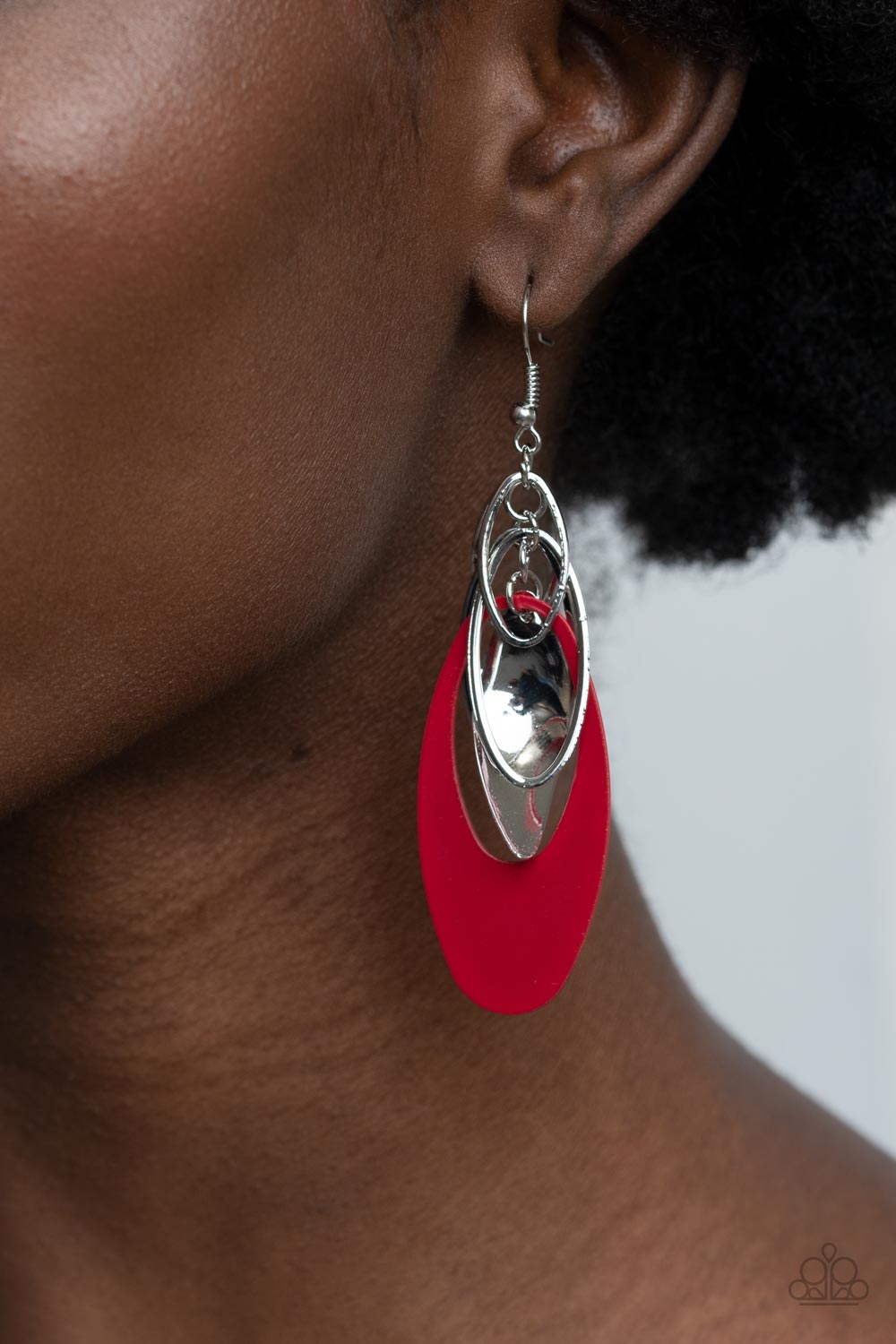 Paparazzi - Ambitious Allure - Red Earrings