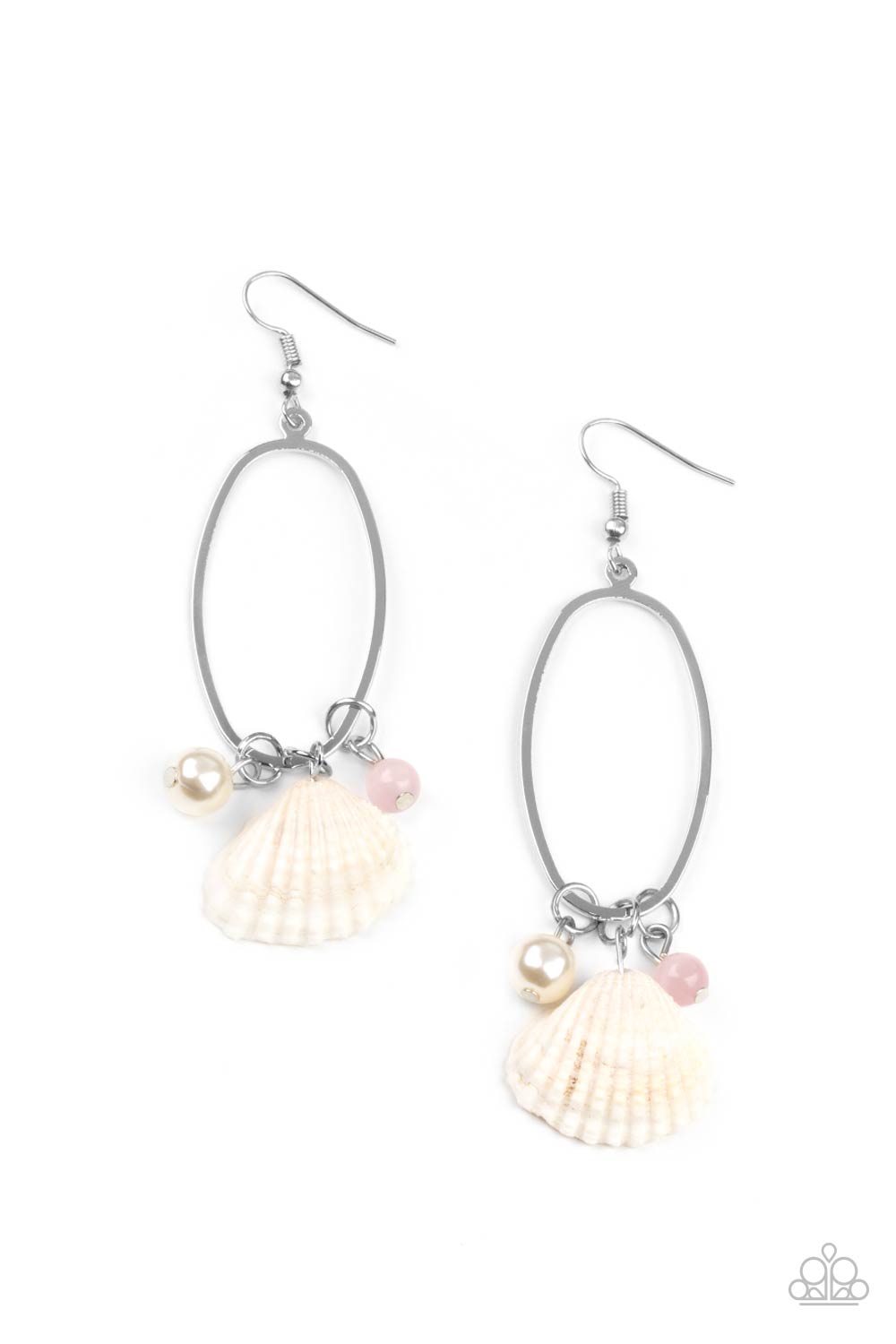 Paparazzi- This Too SHELL Pass - Pink Earrings