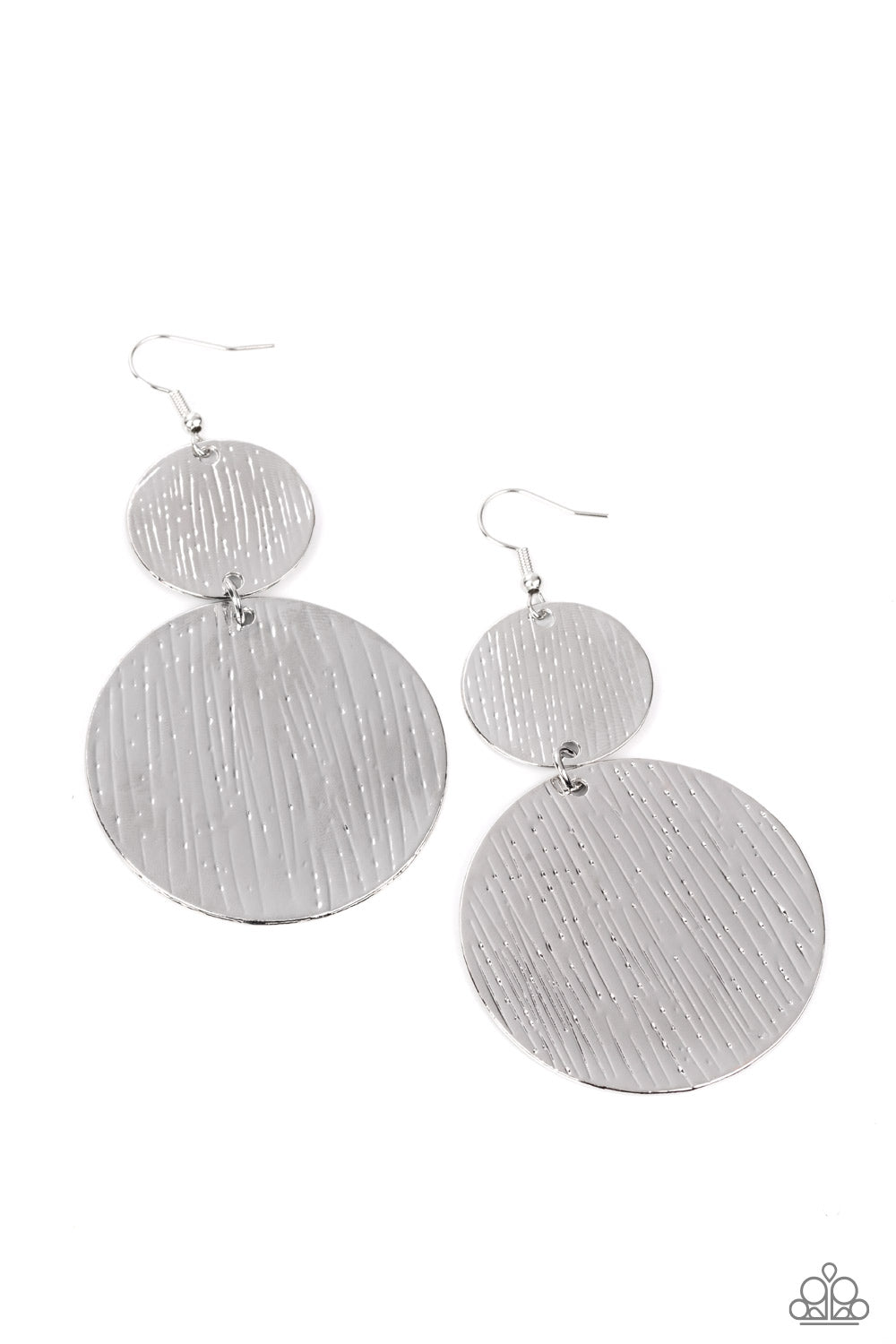 Paparazzi - Status CYMBAL - Silver Earrings