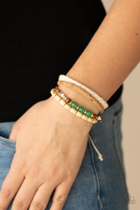 Paparazzi - Natural-Born Navigator - Green Bracelet