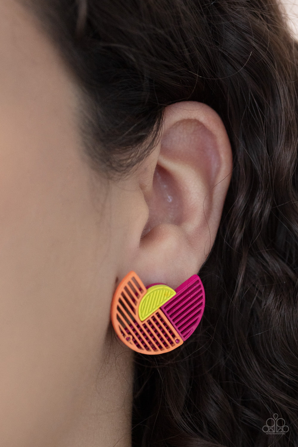 Paparazzi - Its Just an Expression - Pink Post Earrings