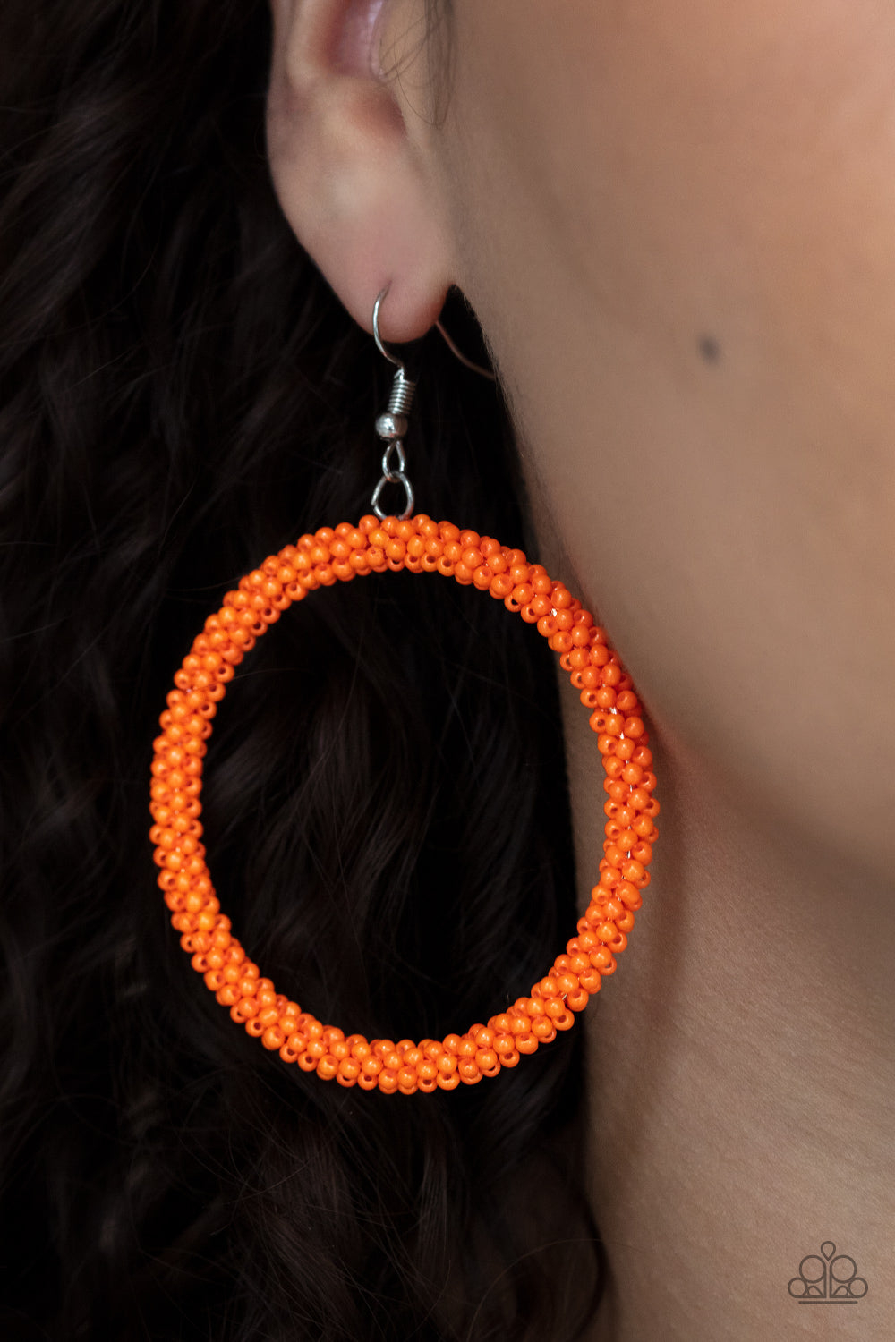 Paparazzi - Beauty and the BEACH - Orange Earrings