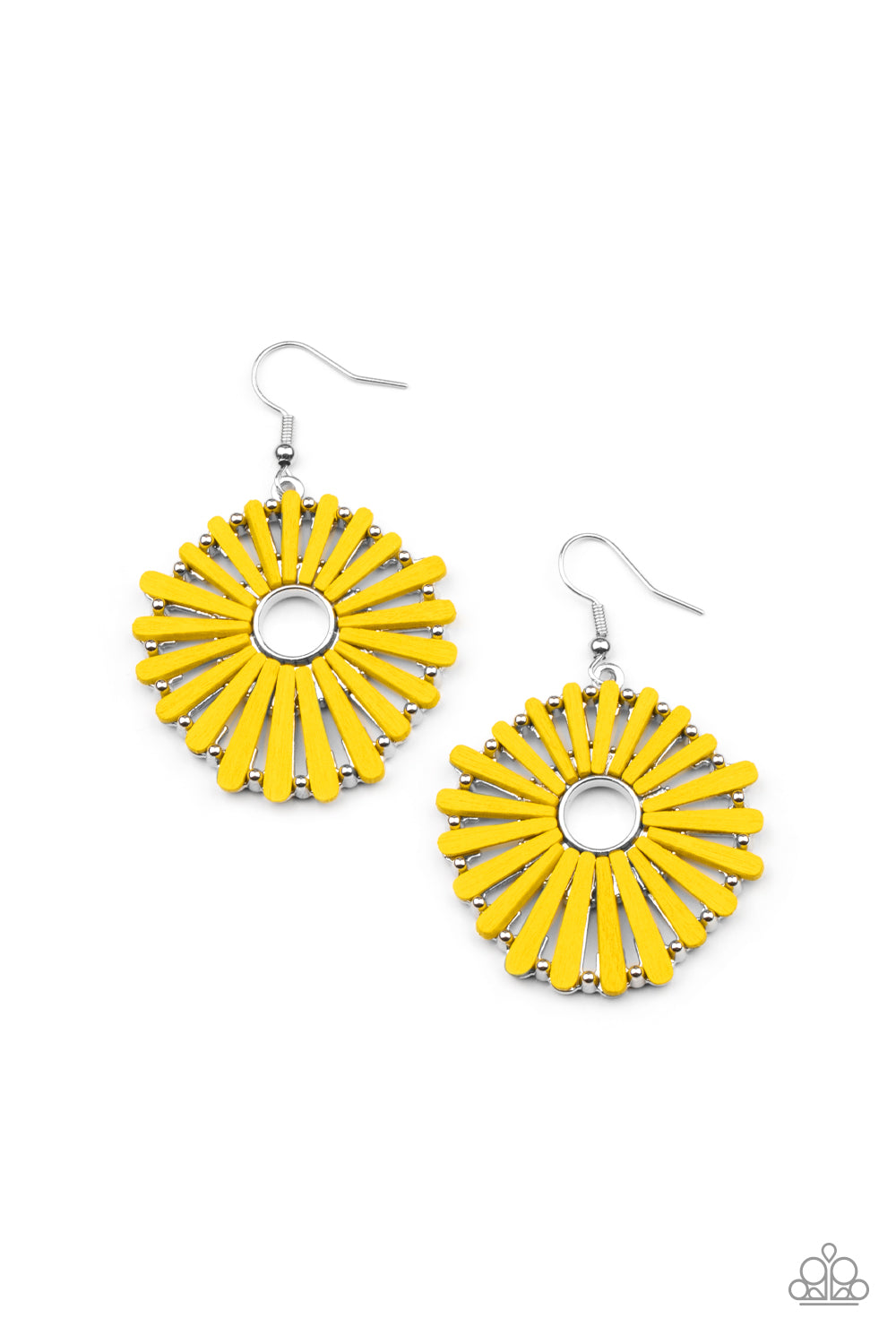 Paparazzi - SPOKE Too Soon - Yellow Earrings