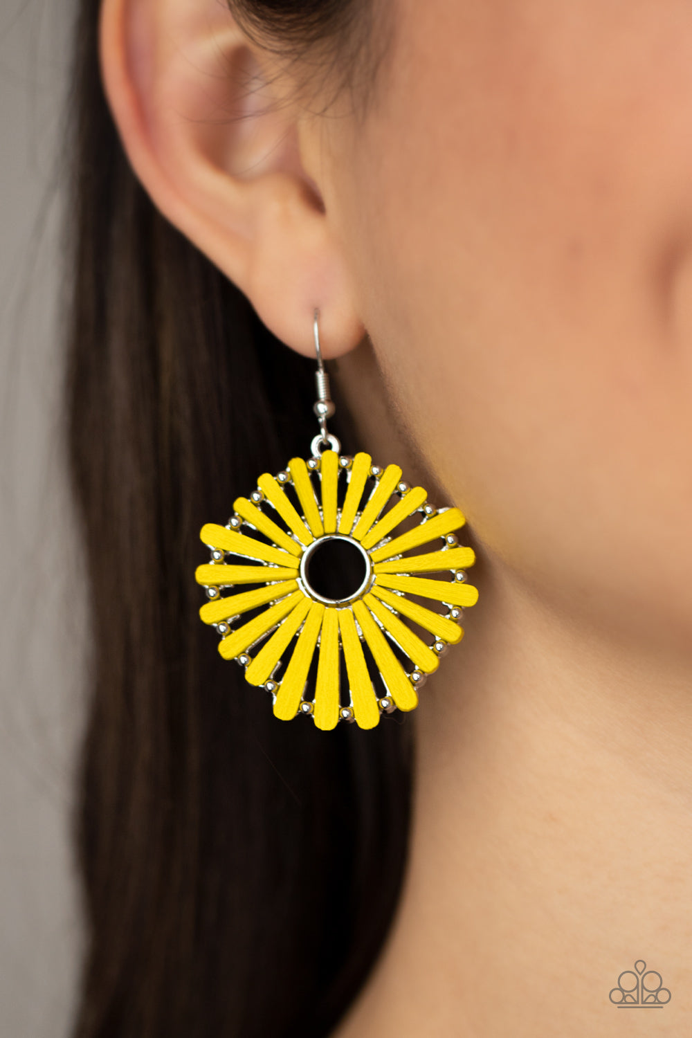 Paparazzi - SPOKE Too Soon - Yellow Earrings
