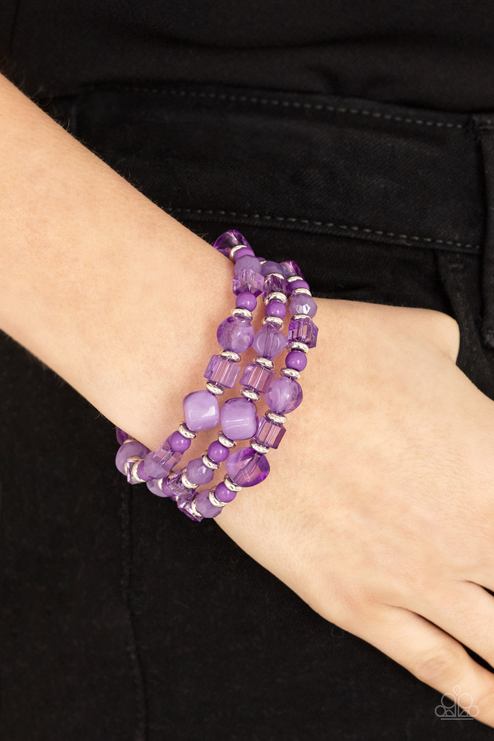 Paparazzi - Girly Girl Glimmer - Purple Bracelet