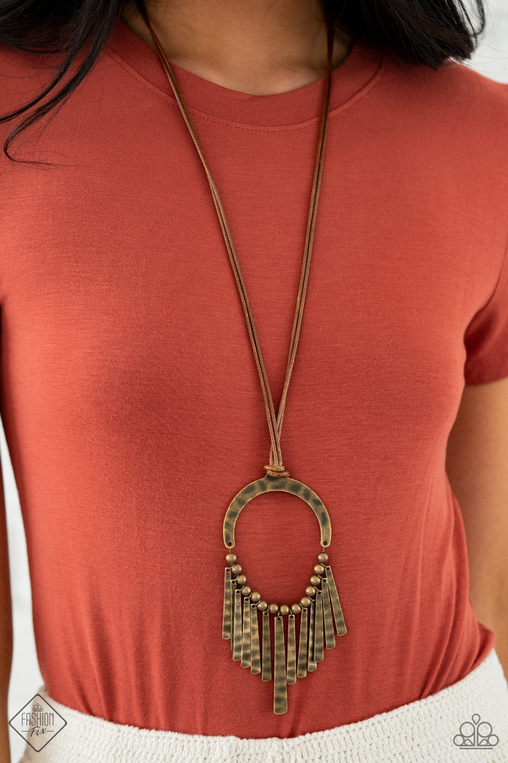 Paparazzi - You Wouldn't FLARE! Brass Necklace