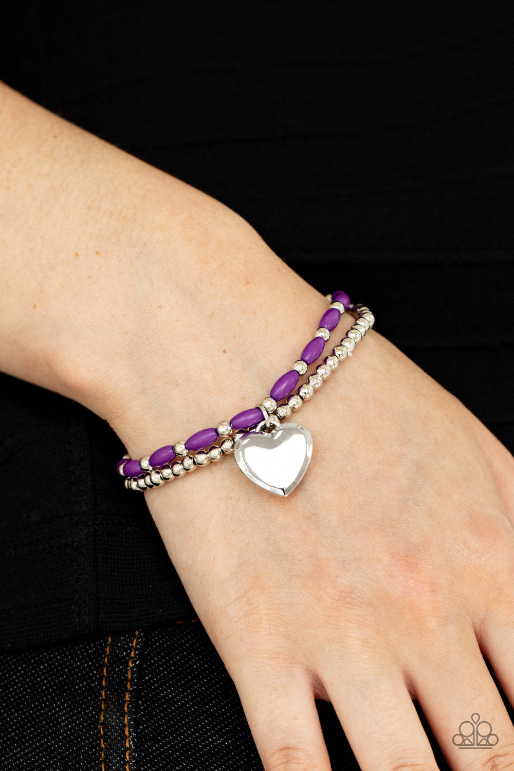 Paparazzi- Candy Gram - Purple Bracelet