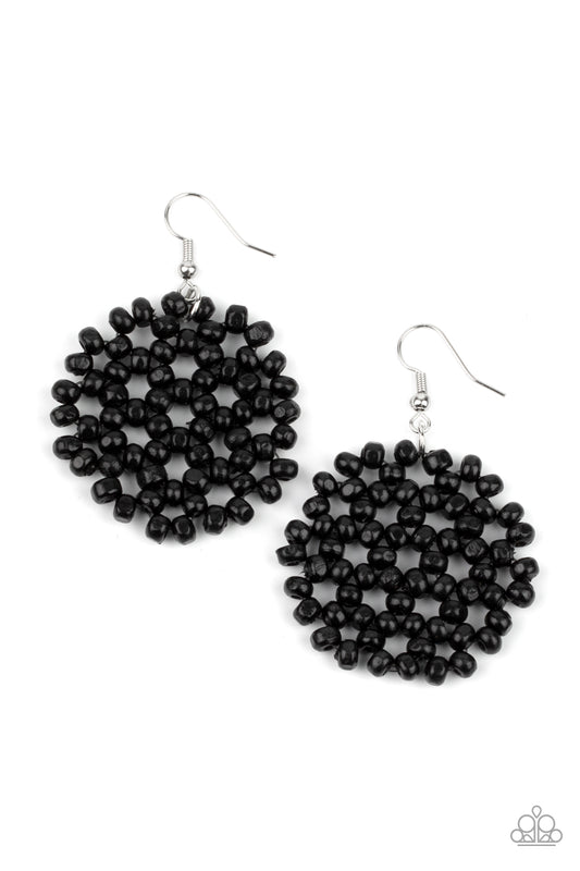 Paparazzi - Summer Escapade - Black Earrings