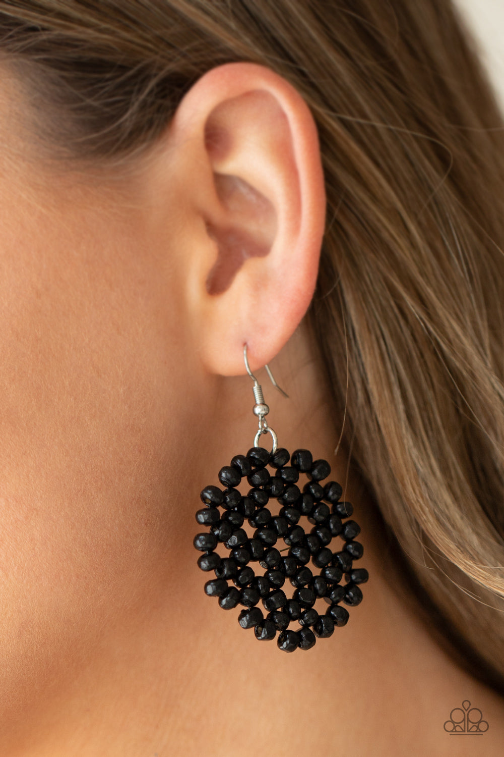 Paparazzi - Summer Escapade - Black Earrings