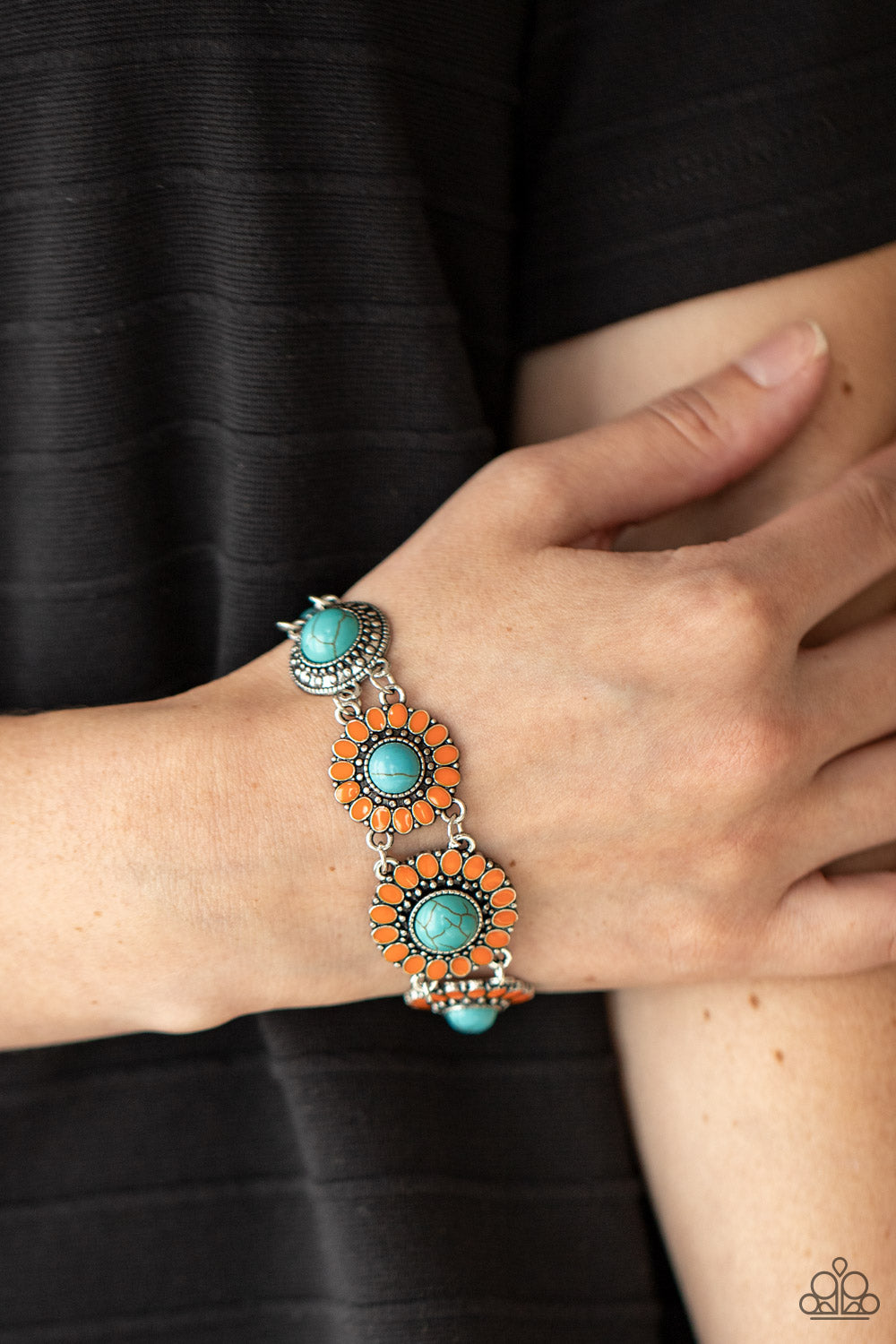 Paparazzi- Bodaciously Badlands - Orange Bracelet