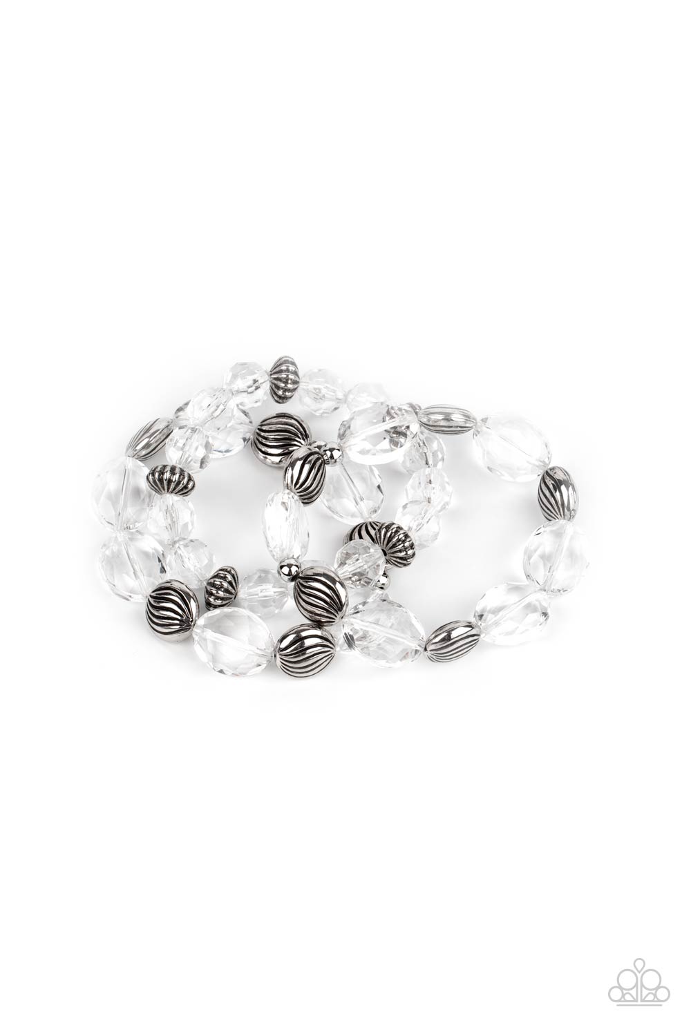 Paparazzi - Crystal Charisma - White Bracelet