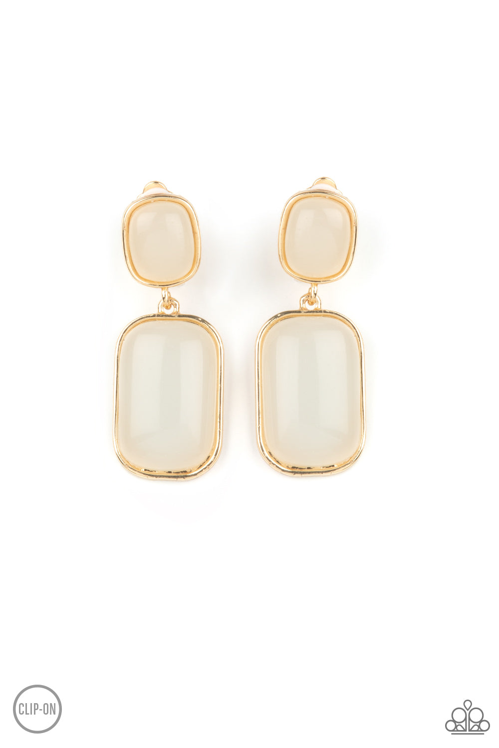 Paparazzi - Meet Me At The Plaza - Gold Clip-On Earrings