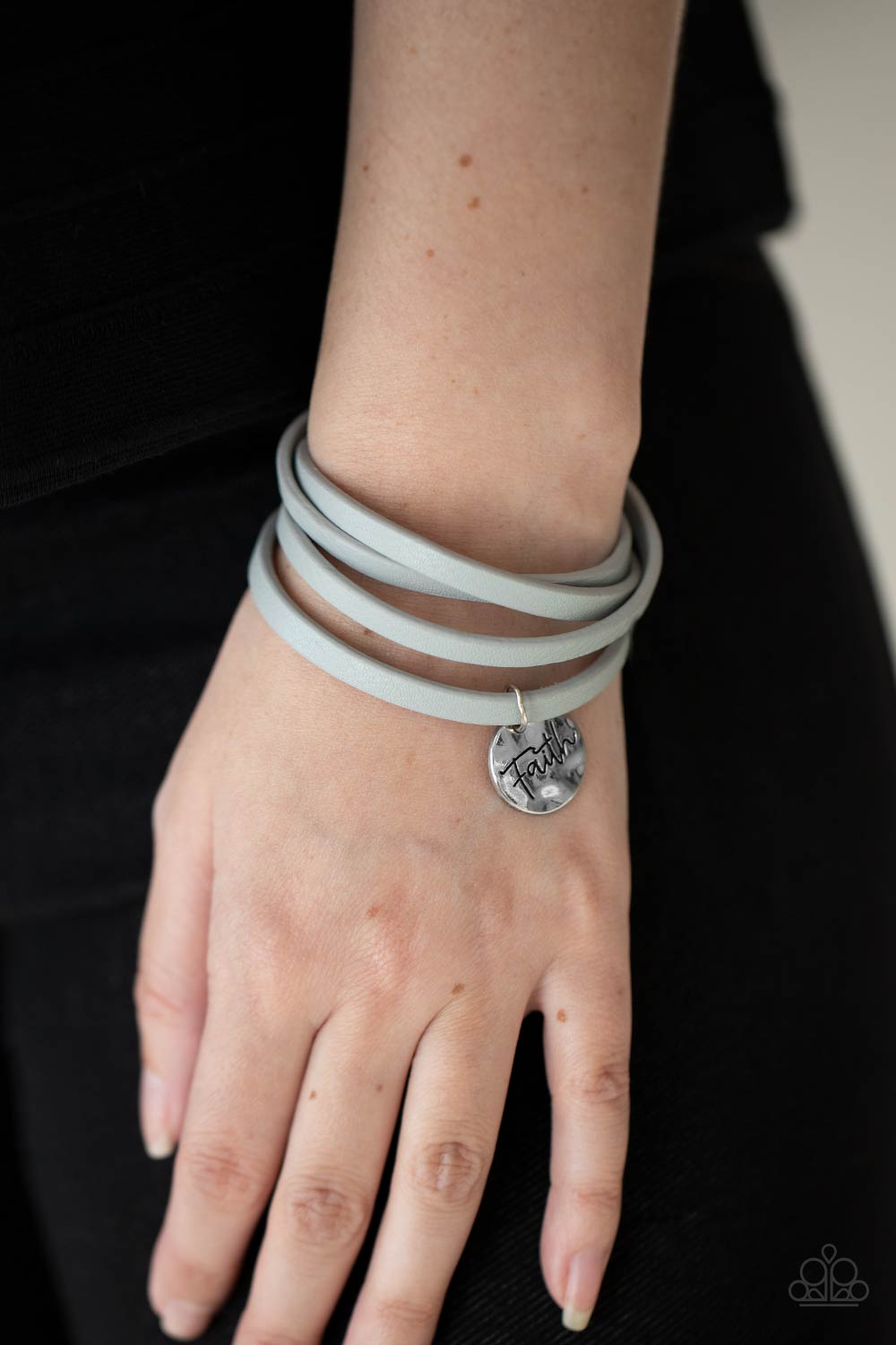 Paparazzi - Wonderfully Worded - Silver Bracelet