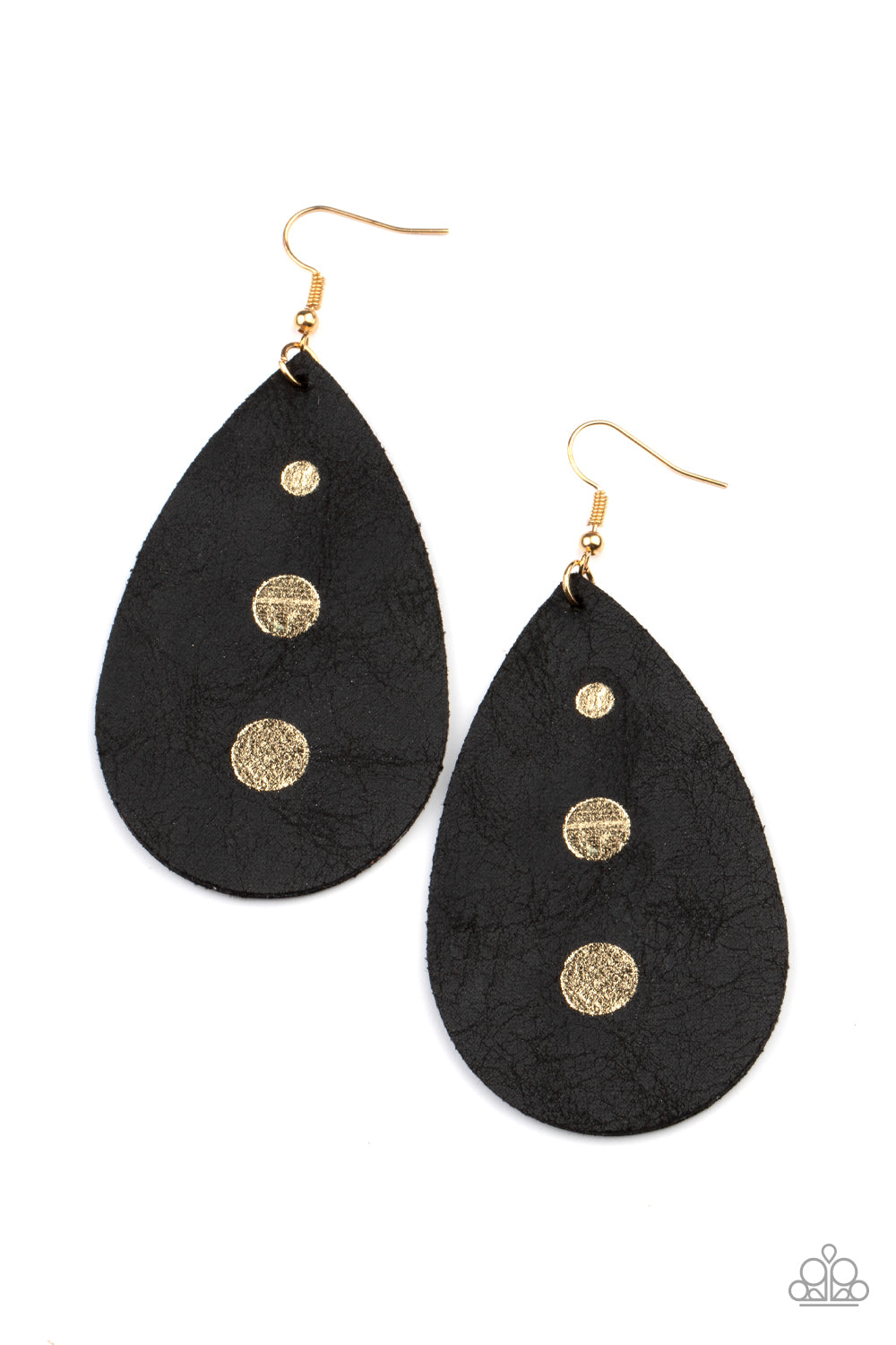 Paparazzi- Rustic Torrent - Black Earrings