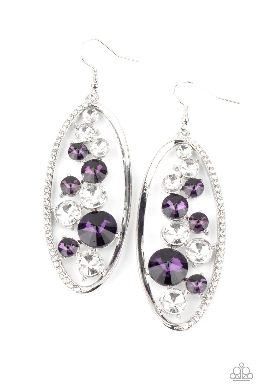 Paparazzi - Rock Candy Bubbly - Purple Earrings