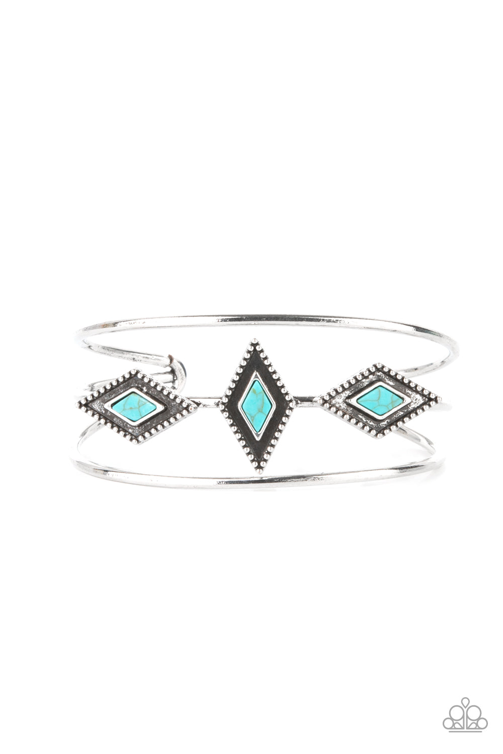 Paparazzi - Desert Diamondback - Blue Bracelet