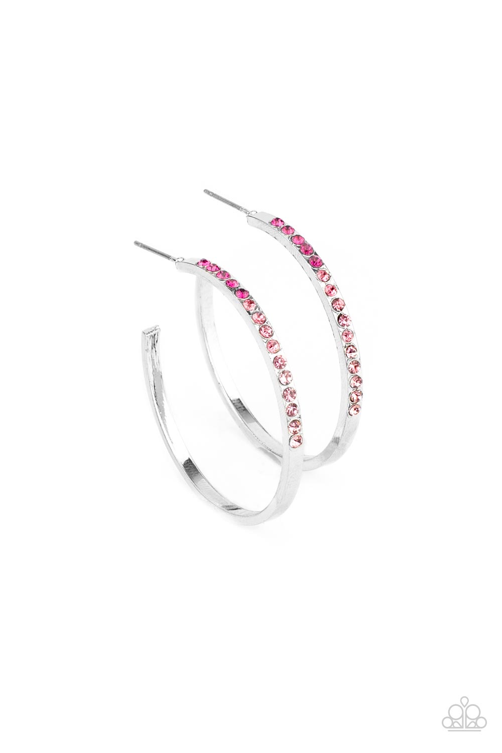 Paparazzi - Somewhere Over the OMBRE - Pink Hoop Earrings