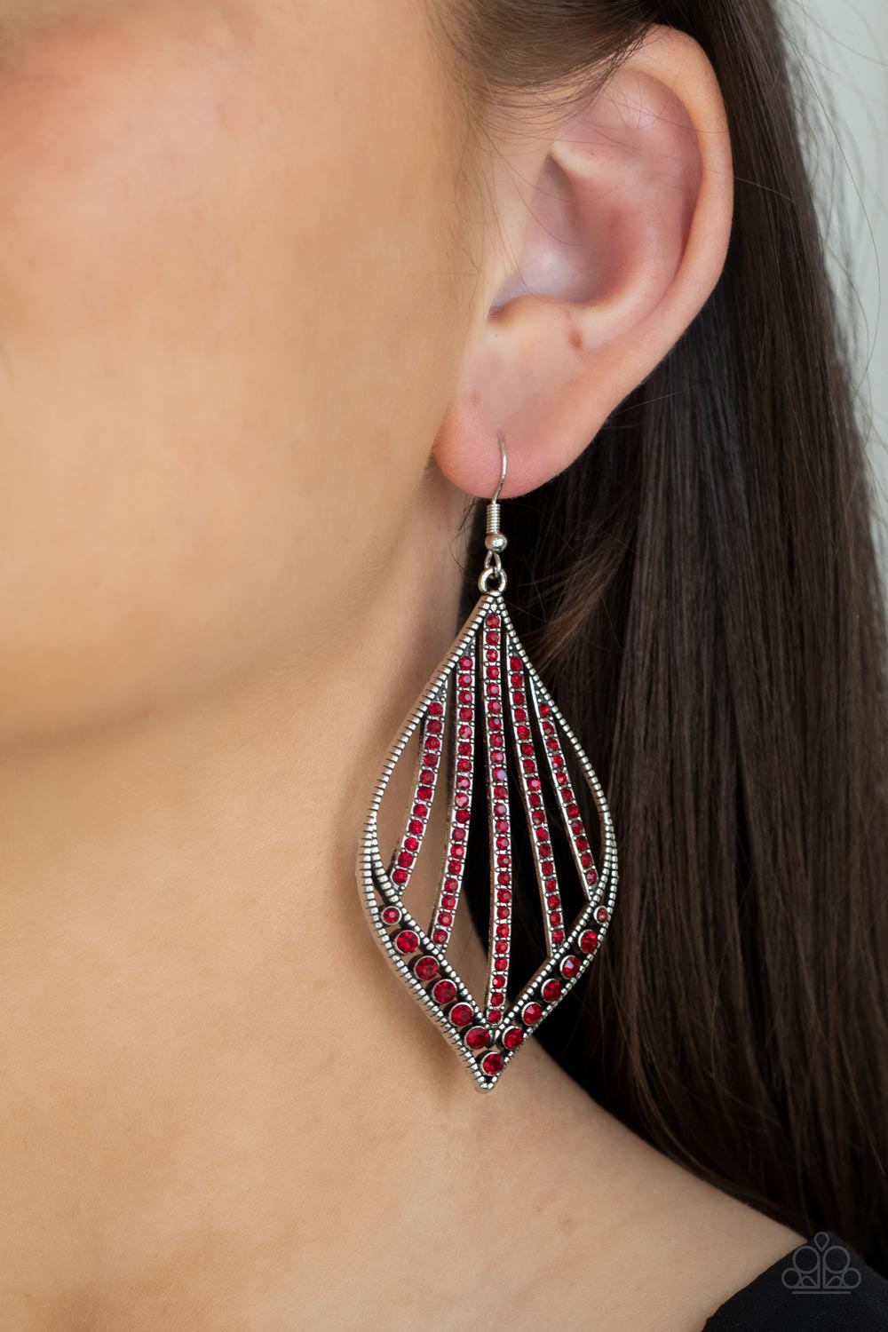 Paparazzi - Showcase Sparkle - Red Earrings