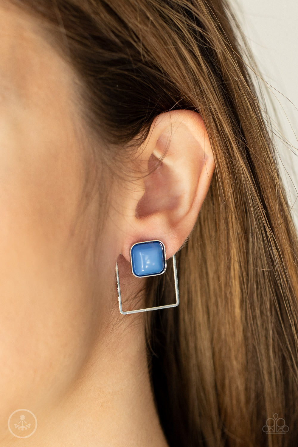 Paparazzi - FLAIR and Square - Blue Earrings