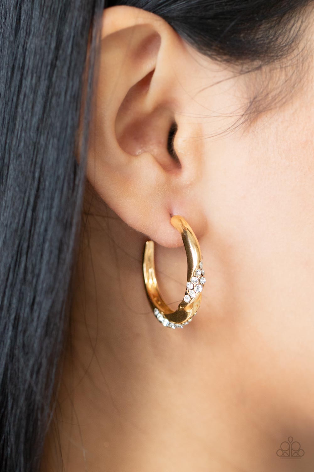 Paparazzi - Subliminal Shimmer - Gold Hoop Earrings