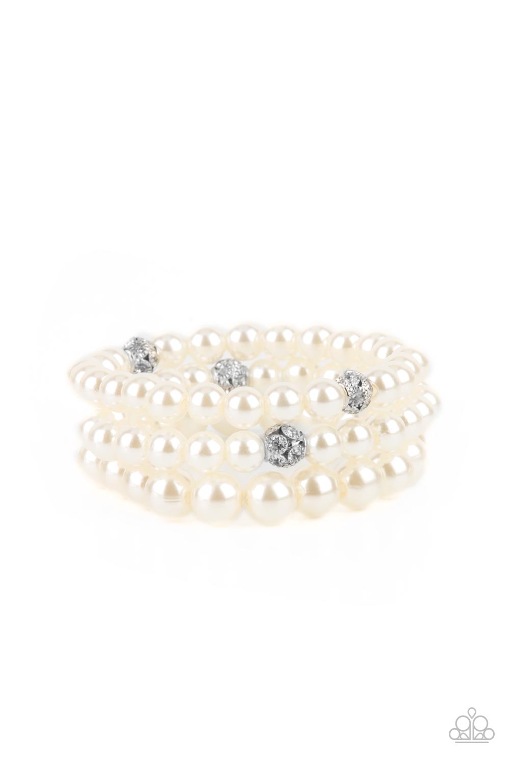 Paparazzi - Here Comes The Heiress - White Pearl Bracelet