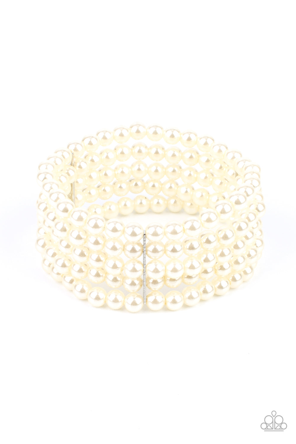 Paparazzi - A Pearly Affair - White Bracelet