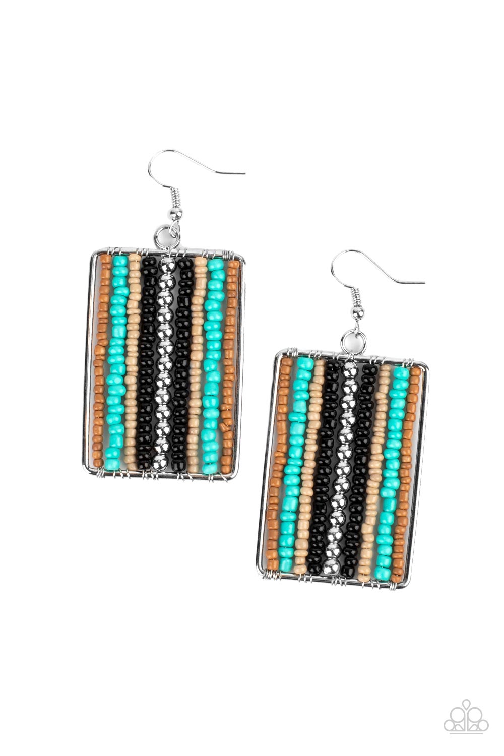 Paparazzi - Beadwork Wonder - Black Earrings