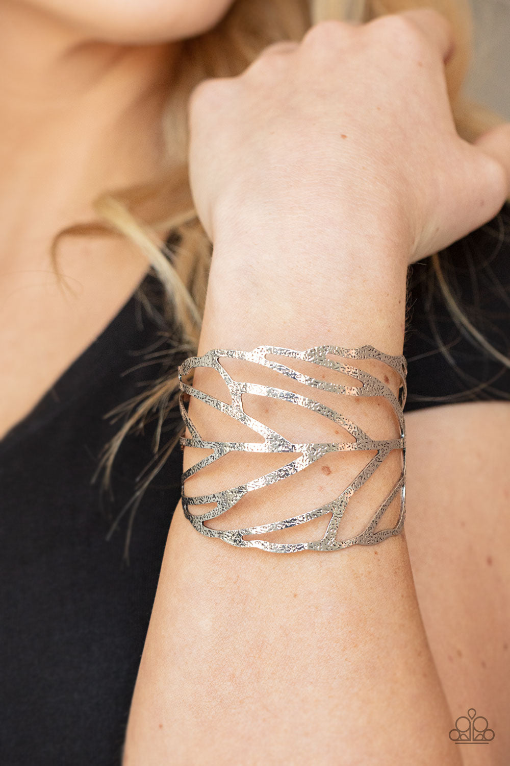 Paparazzi - FLOCK, Stock, and Barrel - Silver Cuff Bracelet