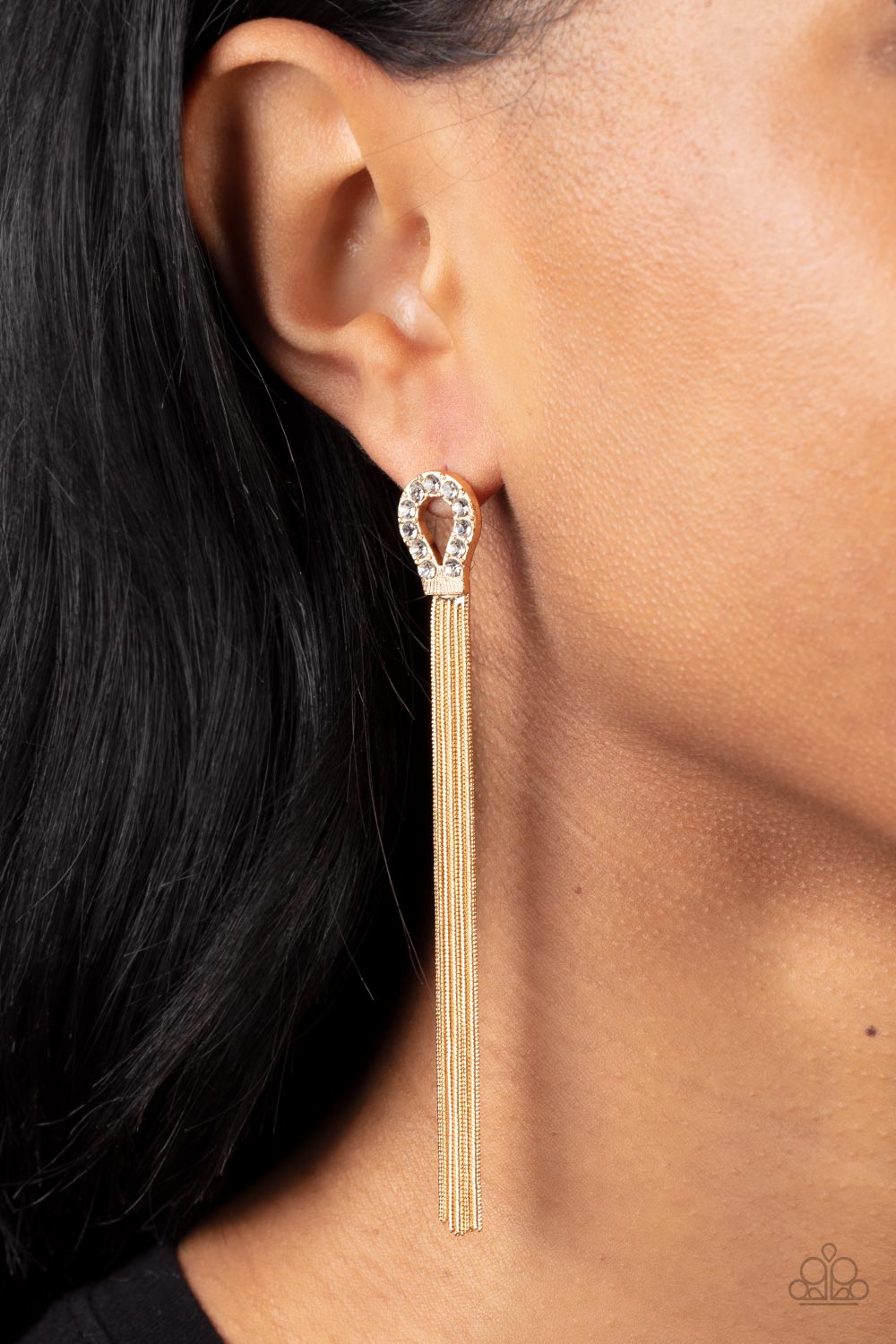 Paparazzi - Dallas Debutante - Gold Post Earrings