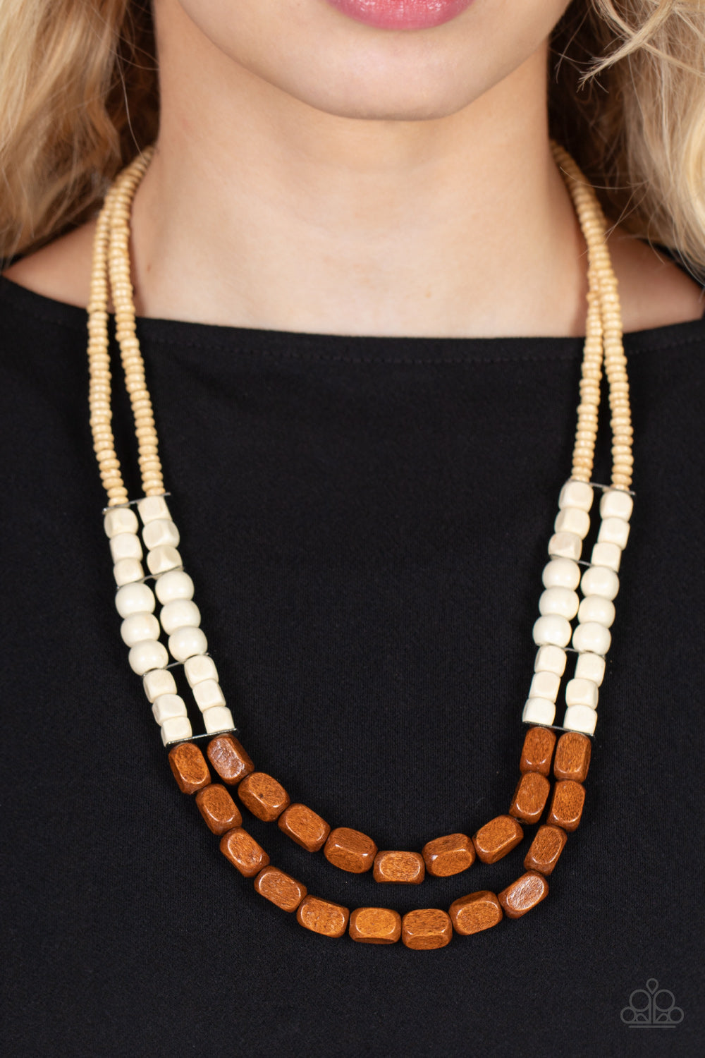 Paparazzi - Bermuda Bellhop - Brown Necklace