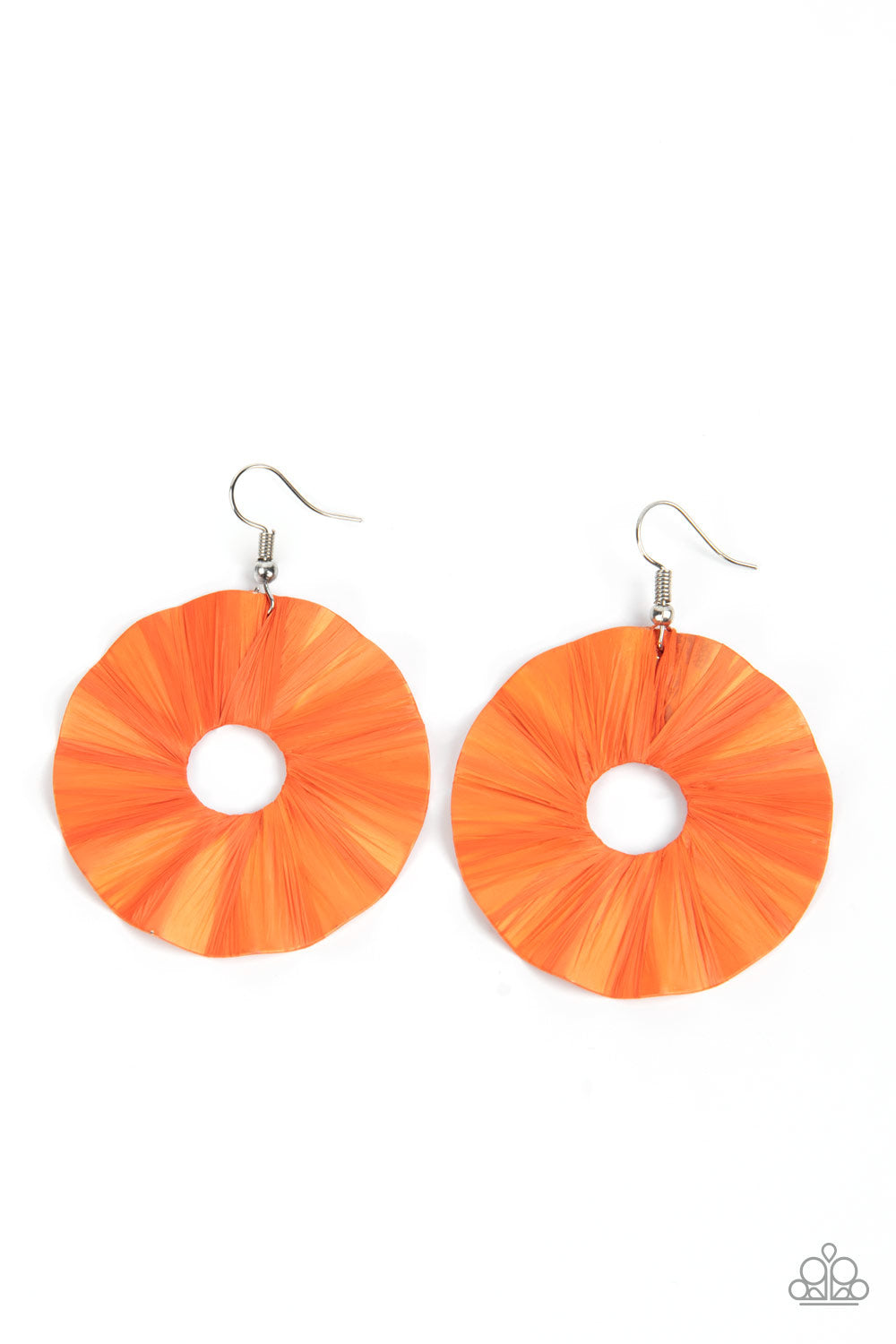 Paparazzi - Fan the Breeze - Orange Earrings