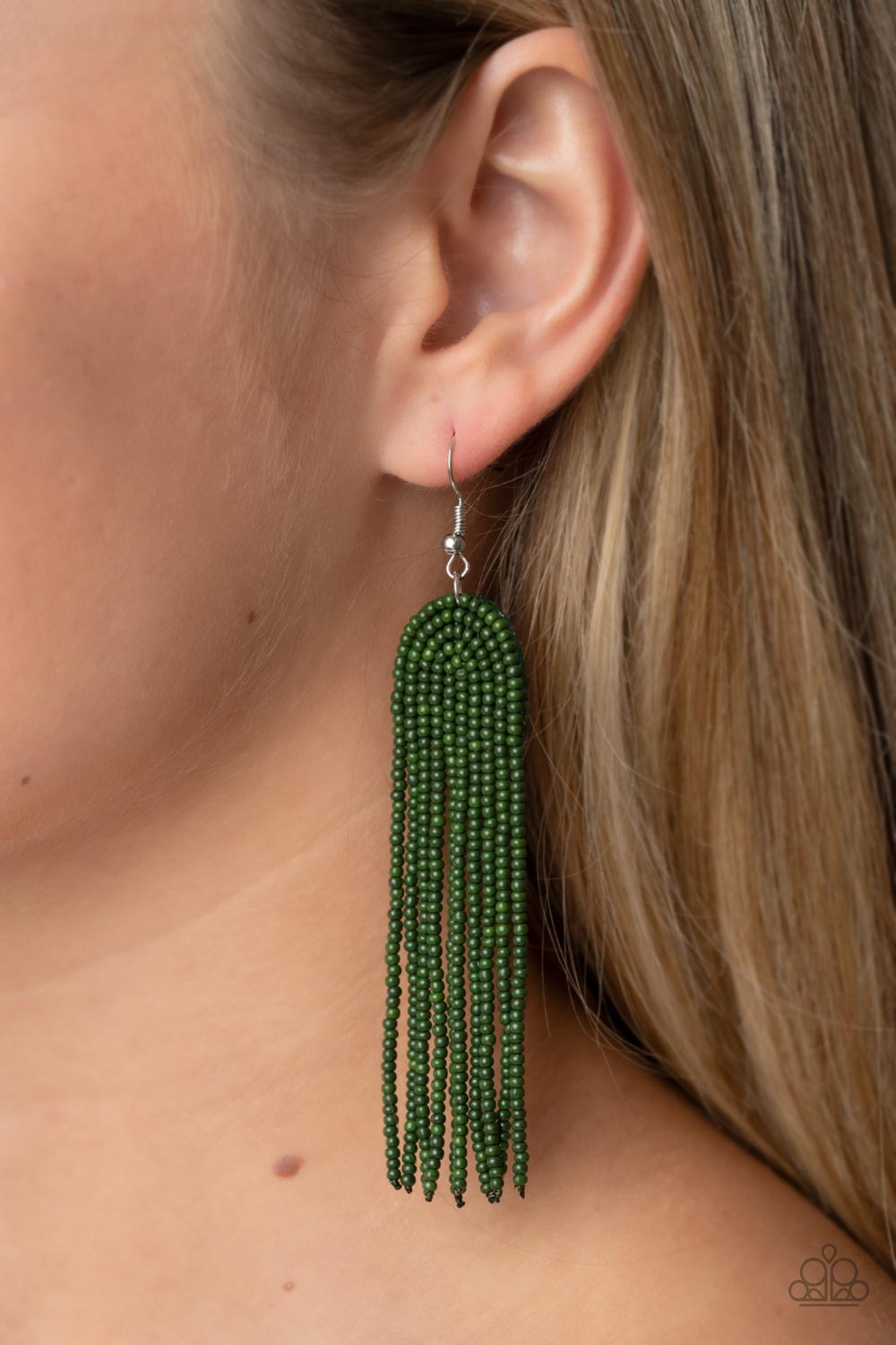 Paparazzi- Right as RAINBOW - Green Earrings