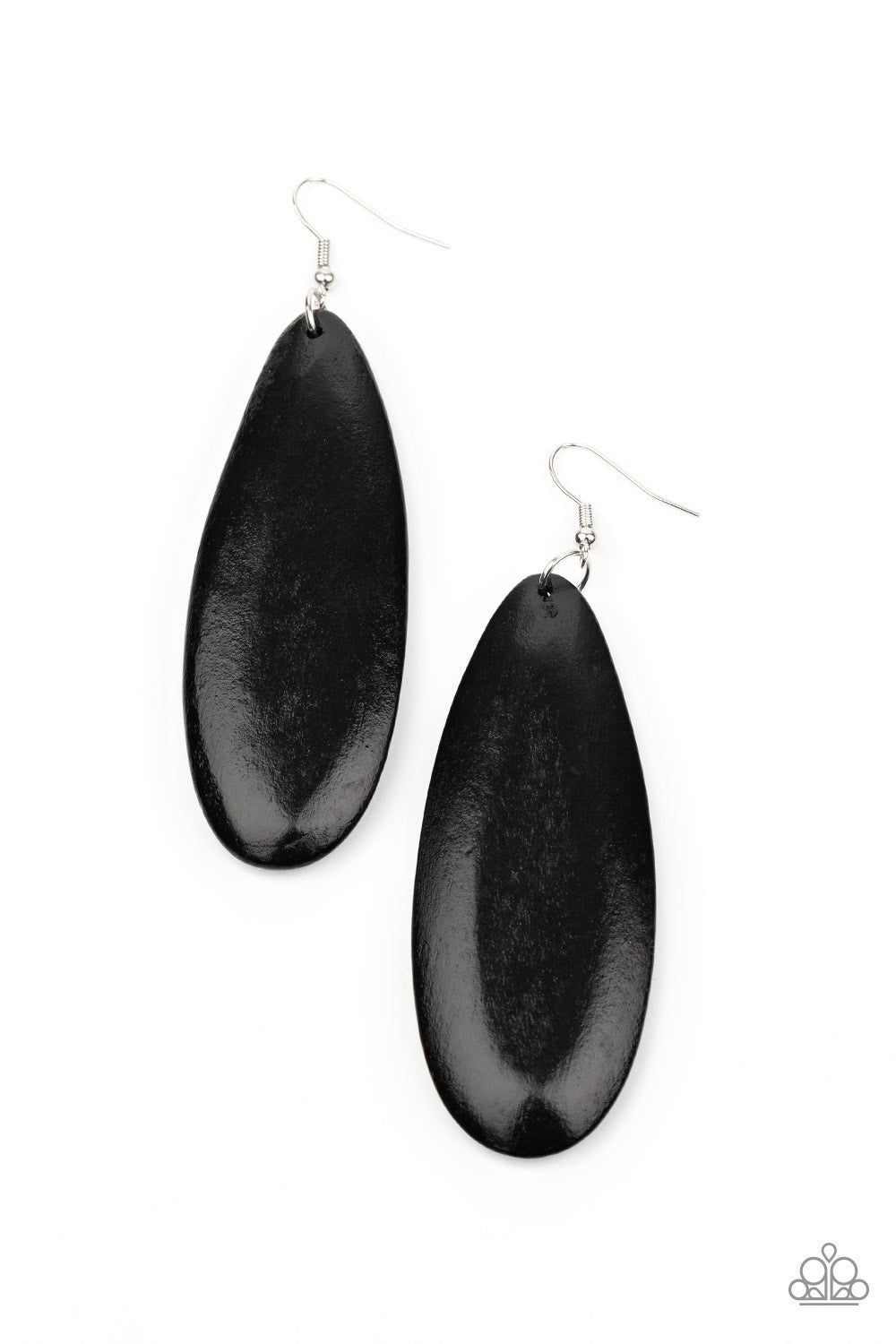 Paparazzi - Tropical Ferry - Black Earrings