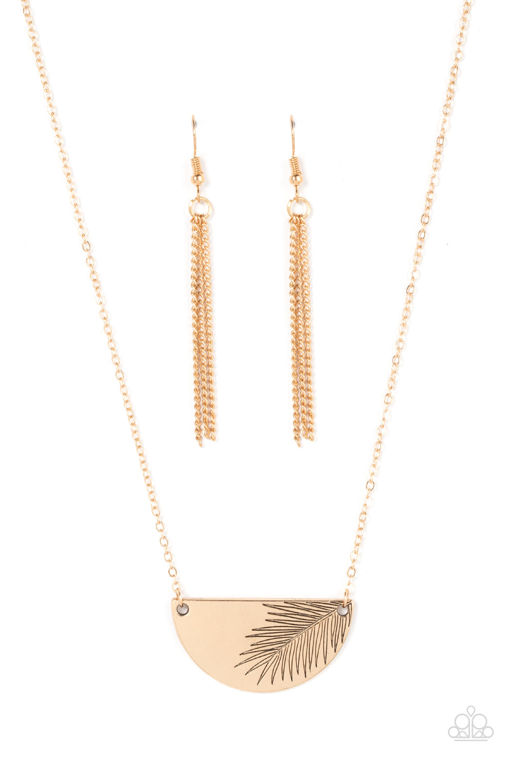 Paparazzi - Cool, PALM, and Collected - Gold Choker Necklace