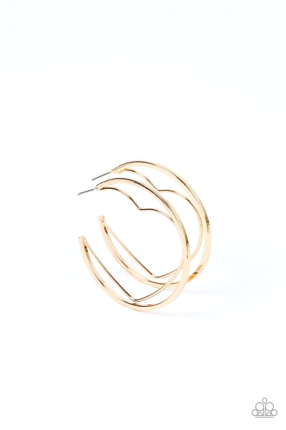Paparazzi - Love Goes Around - Gold Hoop Earrings
