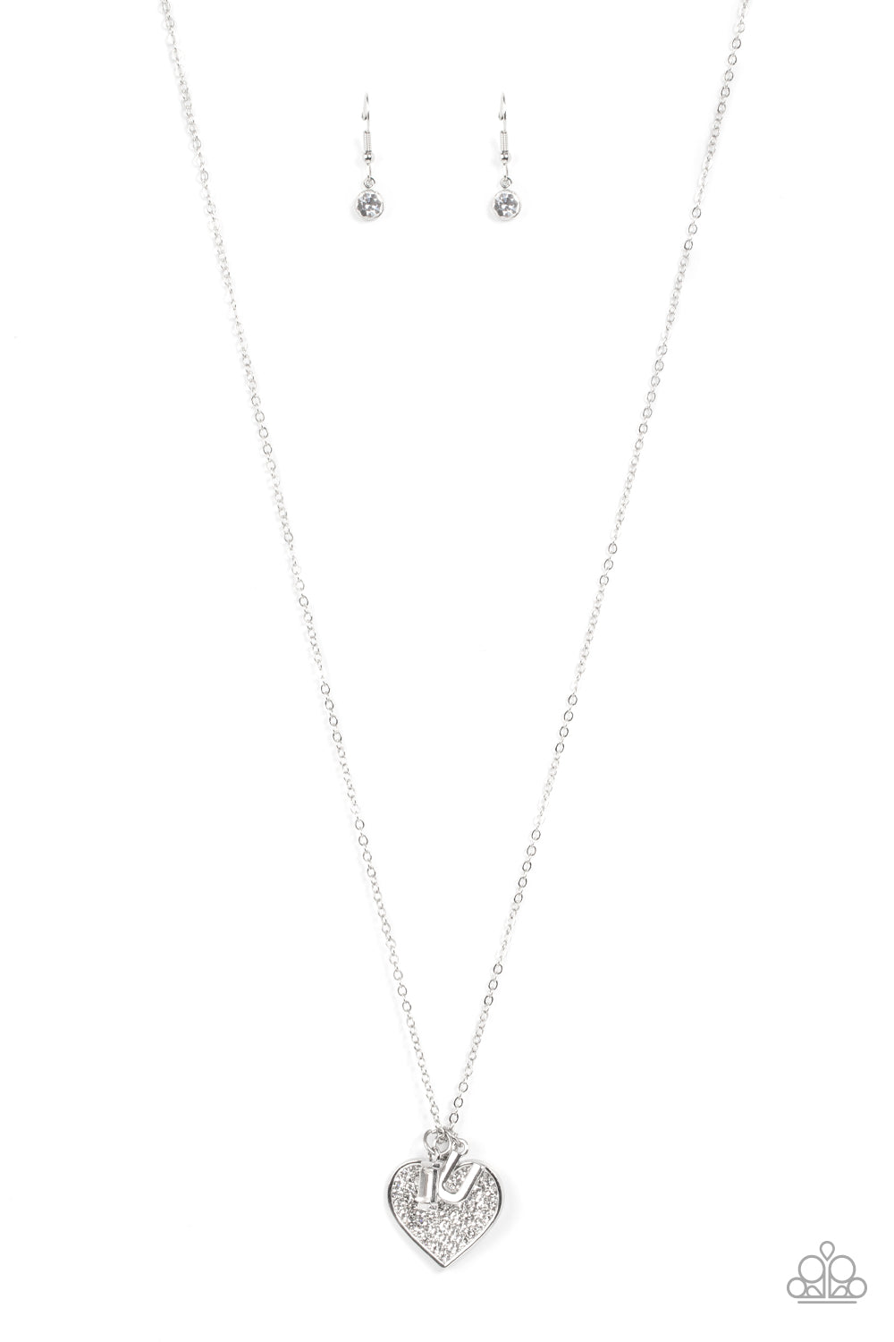 Paparazzi - Letters of Love - White Necklace And Declaration of Love White Bracelet