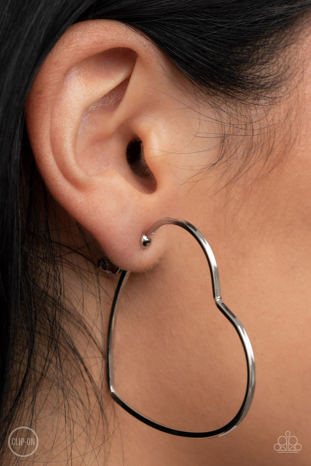 Paparazzi - Harmonious Hearts - Silver Clip-On Earrings